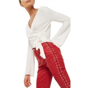 Topshop knotted wrap top
